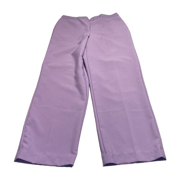 Alfred Dunner Wide Leg Pants Women's 12 Purple 100% Polyester Formal Business - Picture 1 of 6
